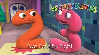 NUMBERJACKS  Two Four Six Eight  S1E41  Full Episode [upl. by Pheni834]