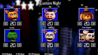 Five Nights at Maggies 3 Mobile  620 Mode Custom Night Completed [upl. by Ahseekat68]