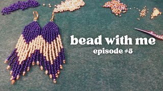 How to Make Simple Chevron Fringe Earrings Beading Tutorial Episode 5 [upl. by Rebmyt]