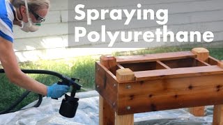 HVLP Spraying Polyurethane on Outdoor Projects [upl. by Lirpa808]