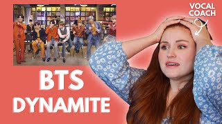 BTS I Dynamite I NPR tiny desk I Vocal coach reacts [upl. by Jaquelin]