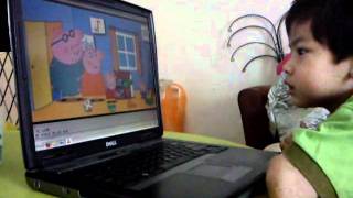 Janson enjoys watching Peppa Pig Episode 36  Mister Skinnylegs [upl. by Yolanthe652]