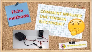 Comment mesurer une tension électrique  TP PhysiqueChimie [upl. by Eseekram110]