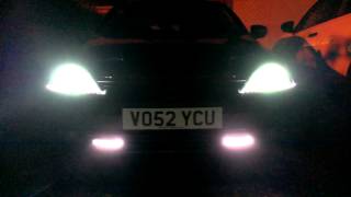 8000k HIDs Vauxhall Corsa C Dipped Beam Headlights [upl. by Jabe]