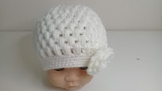 Gorro tejido a crochet en punto puff  todas las tallas [upl. by Popelka]