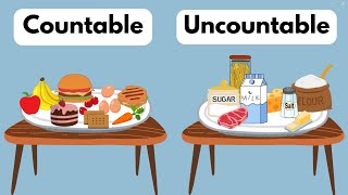 Countable and Uncountable nouns for kids  Food  Grammar with Game [upl. by Curnin298]