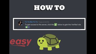 HOW TO Set Up An EASY Verification System With Carl Bot NEW UPDATE 2021 WORKING [upl. by Aramoy]