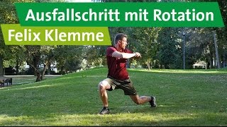 Ausfallschritt mit Rotation – Funktionales Training mit Felix Klemme [upl. by Cavallaro]