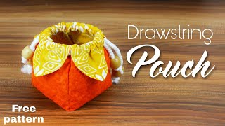 DIY Drawstring Pouch Free Pattern [upl. by Randi271]