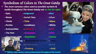 Color Symbolism In The Great Gatsby [upl. by Ahsias439]