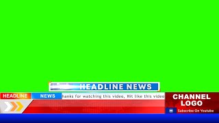 Headline News Lower Third Green Screen [upl. by Kristen]