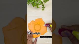 Diwali decoration diy tealight candle light 🕯️ cover diy song trending diwalispecial [upl. by Afatsom755]