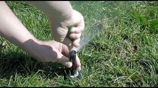 Spray Sprinkler  How to Adjust the Throw Distance [upl. by Llenram808]