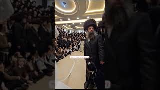 Pinsk Karlin Rebbe Dancing Mitzvah Tantz at an Einekel’s Wedding in Beitar [upl. by Jonie549]