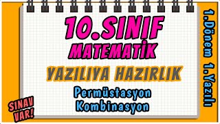 10 Sınıf Matematik Permüstasyon Kombinasyon  1 Dönem 1 Yazılıya Hazırlık 2 BÖLÜM sınavvar [upl. by Ilecara]