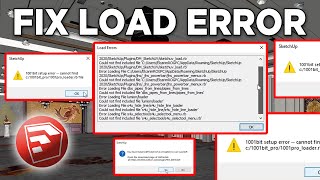 How to Fix Load Error Pop Up Message Sketchup Plugins Problem 2015 2016  2017  2018  2019 2020 [upl. by Padget287]