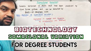 Somaclonal variation  Biotechnology  Botany for degree students [upl. by Criswell]