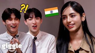 Korean Teens Meet Indian KPOP Idol Member For The First Time Ft Aria of XIN [upl. by Susejedairam]