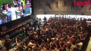 Fans at Ashton Gate Stadium Bristol celebrate England winner against Wales at Euro 2016 [upl. by Gnep141]