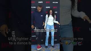 UFC fighter Jailton Almeida challenged me to a dance battle mid interview LOL ufc shorts [upl. by Asyla195]