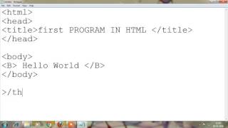 HTML practical  Hello world program [upl. by Strohbehn]