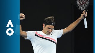 Richard Gasquet v Roger Federer match highlights 3R  Australian Open 2018 [upl. by Noslien]