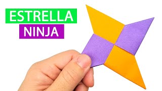 🥷 Estrella ninja de papel fácil paso a paso  Shuriken origami [upl. by Verney]