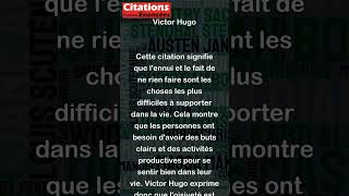 Loisiveté est le plus lourd des accablements  Victor Hugo [upl. by Arbas]