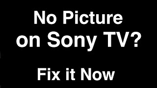 Sony TV No Picture but Sound  Fix it Now [upl. by Nivre327]