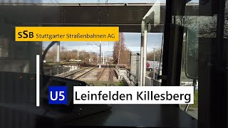 Stadtbahn Stuttgart SSB  Mit der U5 von Leinfelden zum Killesberg [upl. by Ueihtam131]