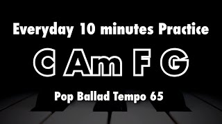 C Am F G C Major Key  Everyday 10 minute Solo Practice Backing Track [upl. by Tacklind]