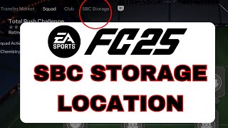 FC25 Tutorial Where to Find the New SBC Storage [upl. by Giguere]