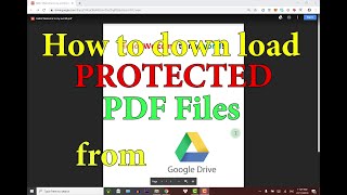 How to download protected PDF files from Google Drive  HOW TO [upl. by Hacker]