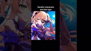 Genshin characters and their bgm genshinimpact genshin genshinedit [upl. by Kaine]