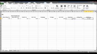 Costing Spreadsheet  Calculate Profit per product or service  Create eBay Spreadsheet Excel [upl. by Devaj]