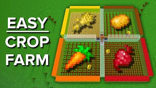 Minecraft Easy Multi Crop Farm  850 Per Hour [upl. by Kiyoshi889]