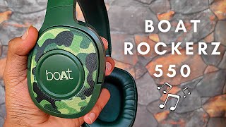 Boat Rockerz 550  Over The Ear Bluetooth Headphones  Review [upl. by Sholom]