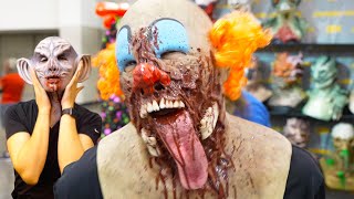 Silicone Mask Try On CFX Halloween Masks Tour [upl. by Dedrick]