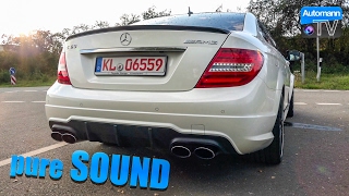 Mercedes C63 AMG Coupé 62 V8  pure SOUND 60FPS [upl. by Annelg]