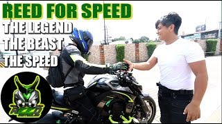 REED FOR SPEED THE FASTEST MOTOVLOGGER WANTS TO RACE  Kawasaki Z1000  Ducati V4 Speciale [upl. by Ellerrehs]