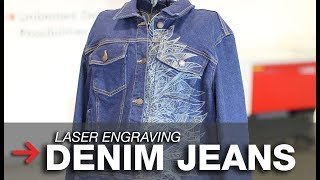 Laser Engraving Denim  Laser Engraving Jeans  Trotec Laser [upl. by Killoran82]