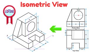 Isometric View  How to Construct an Isometric View of an Object  Example 4 [upl. by Mile674]