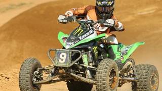 Josh Creamers Monster Kawasaki KFX450R ATV  MotoUSA [upl. by Januarius]