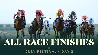 All race finishes from July Cup Day at Newmarkets July Festival [upl. by Bryce149]