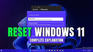 Windows 11 Reset to Factory Settings  Remove Everything  Keep My Files 2024 [upl. by Lach]