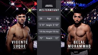 UFC Fight Night Vicente Luque vs Belal Muhammad Ultimate Fight Breakdown [upl. by Ainaled]