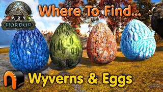 Ark Fjordur WYVERN Locations amp Wyvern Eggs Locations [upl. by Ennazor456]