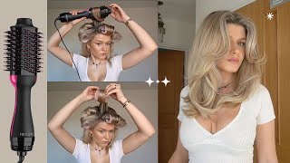 MOST DETAILED Step by Step Revlon Heated Round Brush Review for a Salon Grade Bouncy Blow Dry [upl. by Pope]