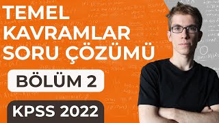 2 KPSS Matematik  Temel Kavramlar Soru Çözümü 2 [upl. by Tallou778]