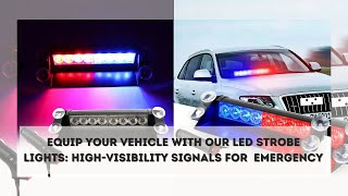 8 LED Police Lights Strobe Light For Car 12V Emergency Signal [upl. by Thedrick]